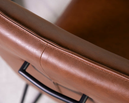 Table de salle à manger Tulsa Dark 180 cm à plateau fixe et chaise Grainger marron