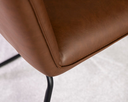 Table de salle à manger extensible Tulsa à pieds croisés (180 cm - 240 cm) et chaises de salle à manger marron Grainger