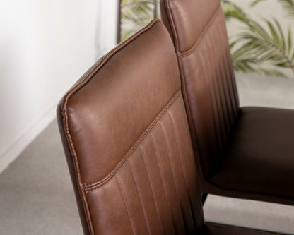 Ensemble de 2 chaises de salle à manger Grainger marron