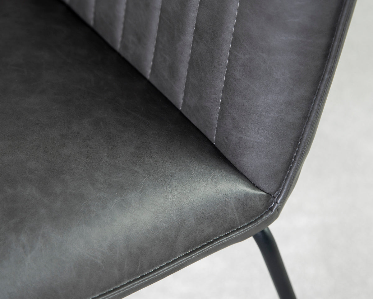 Table de salle à manger extensible Brooklyn à pieds croisés (180 cm - 240 cm) et chaises de salle à manger grises Grainger