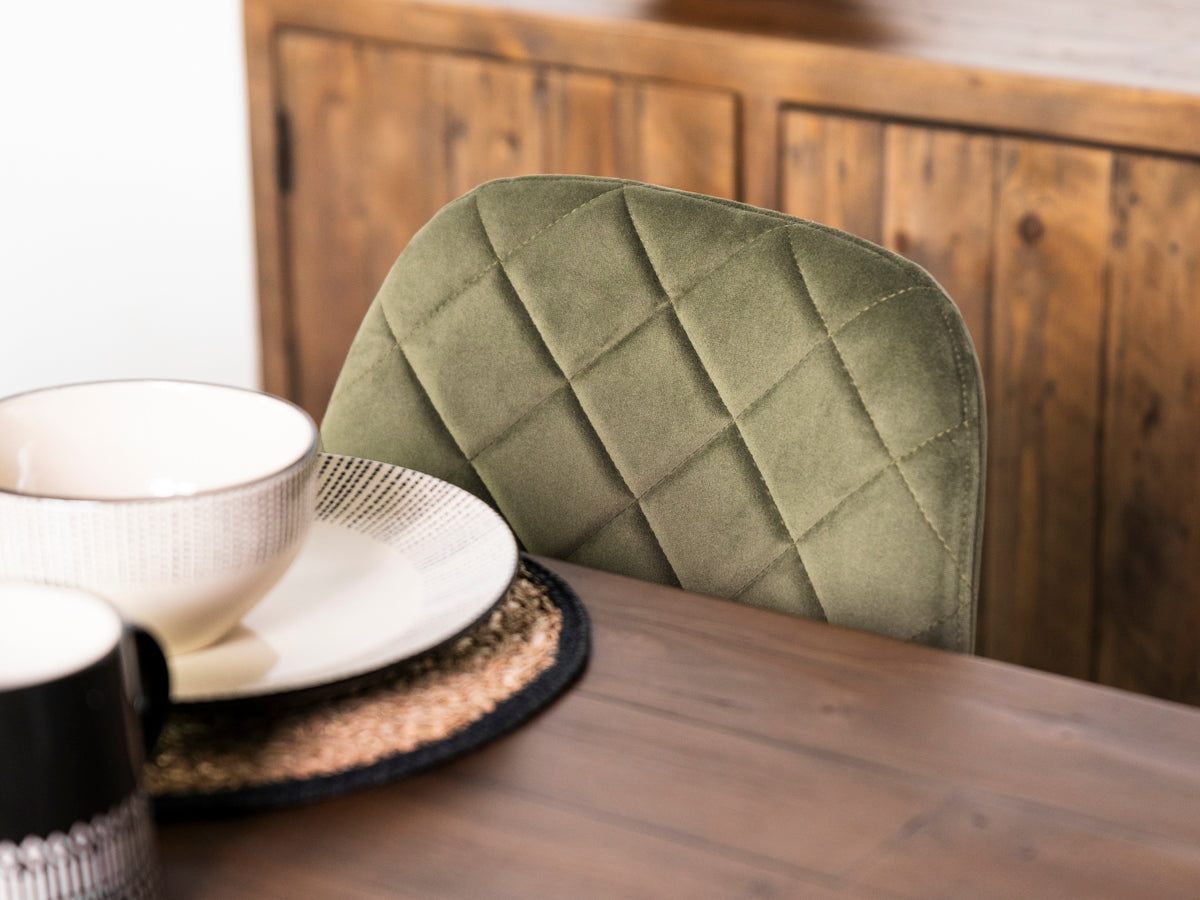 Table de salle à manger extensible à pieds croisés Tulsa (140 cm - 180 cm) et chaises de salle à manger Alston