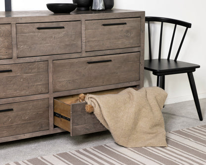 Commode large Manhattan à 7 tiroirs