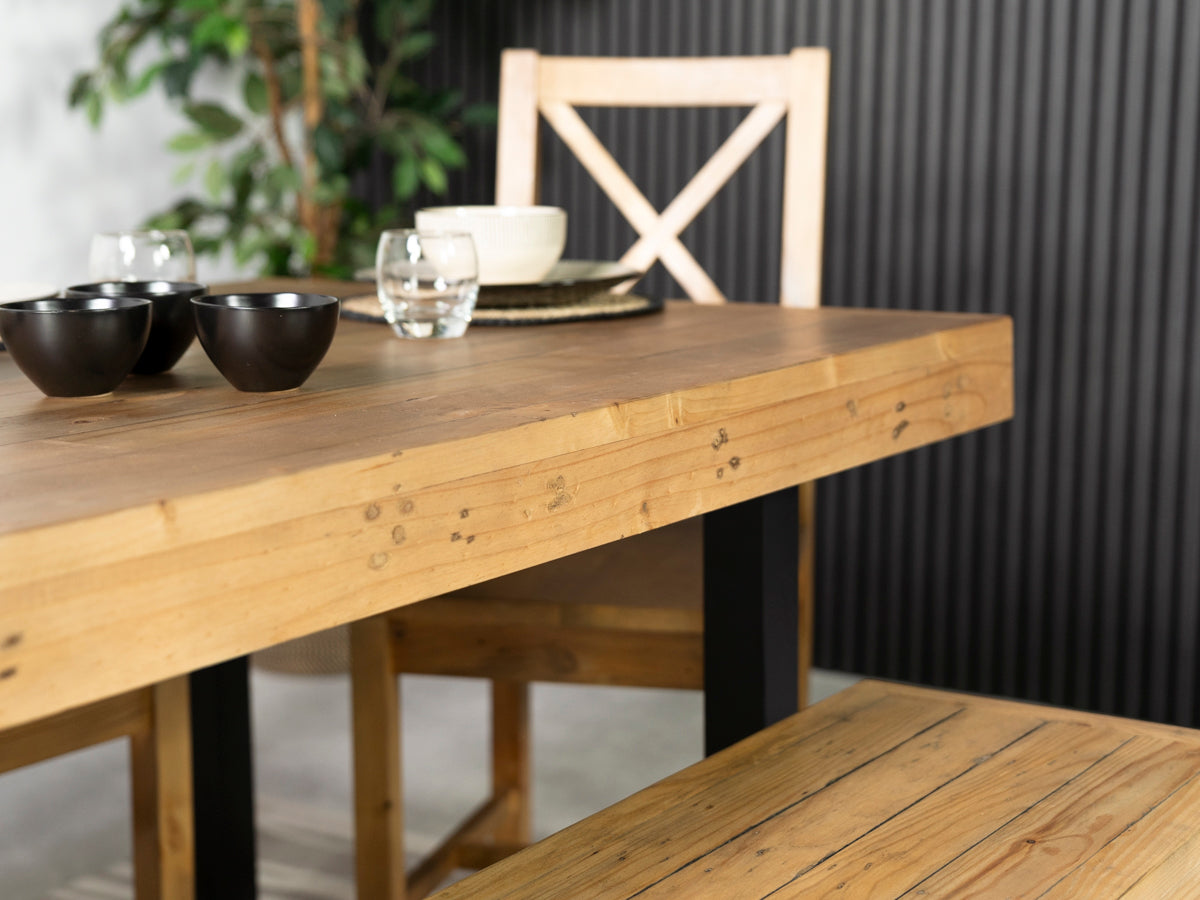 Table de salle à manger Brooklyn Light 180 cm à plateau fixe