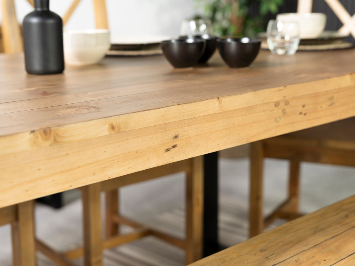 Table de salle à manger Brooklyn Light 180 cm à plateau fixe