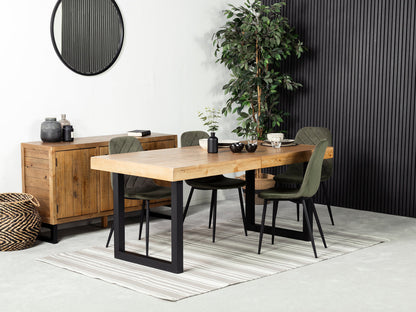 Table de salle à manger extensible Brooklyn Light (180 cm - 240 cm) et chaise de salle à manger Alston