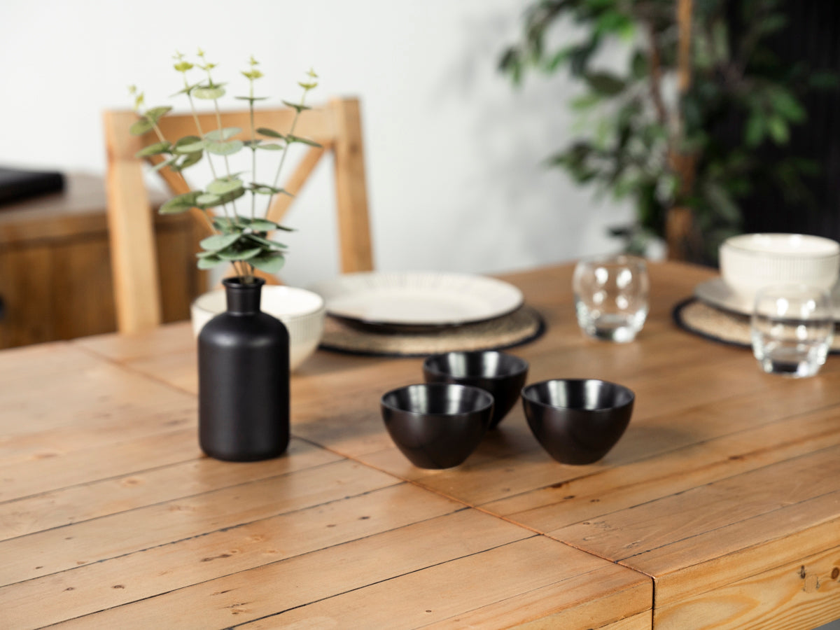 Table de salle à manger extensible Brooklyn Light (180 cm - 240 cm) et chaise de salle à manger marron auburn