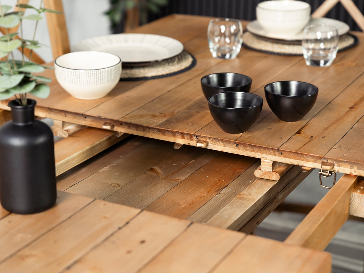 Table de salle à manger extensible Brooklyn Light (180 cm - 240 cm) et chaise de salle à manger Alston