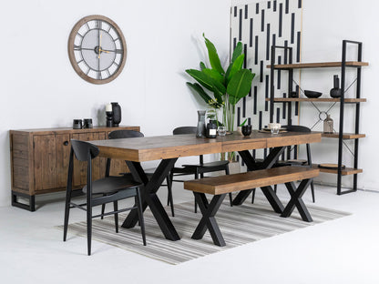 Table de salle à manger extensible Brooklyn à pieds croisés (180 cm - 240 cm)