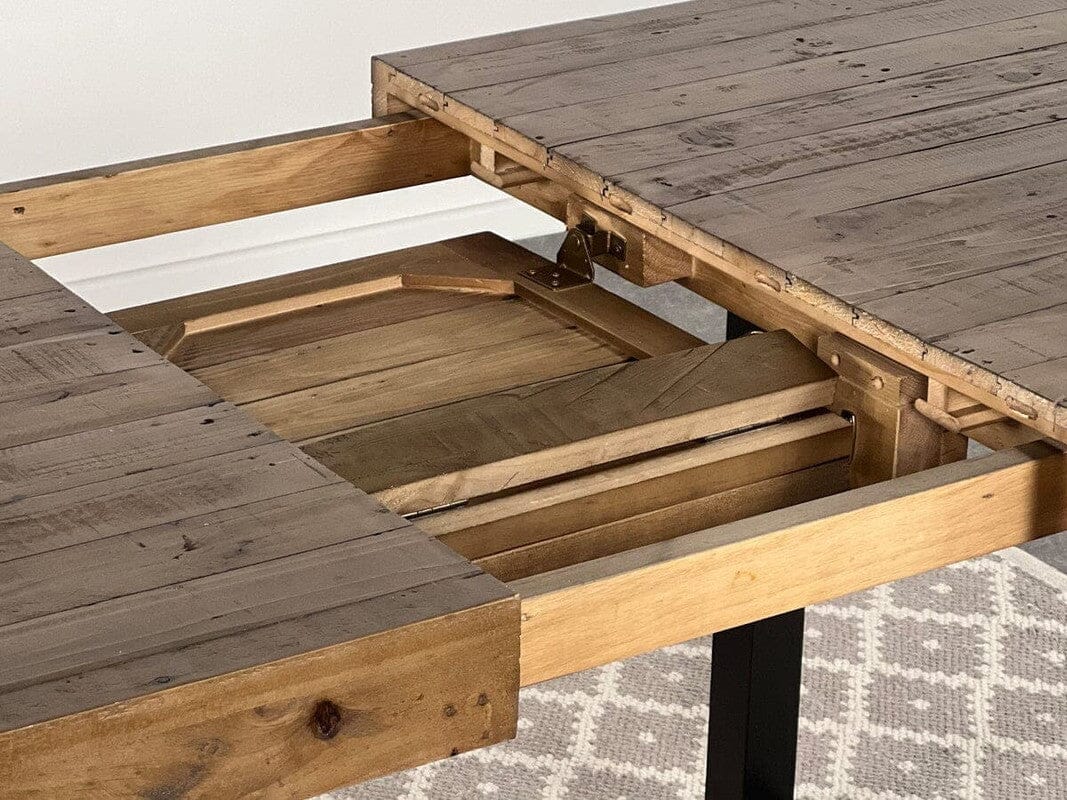 Table de salle à manger extensible Brooklyn (180 cm - 240 cm) et chaises de salle à manger Bogart noires