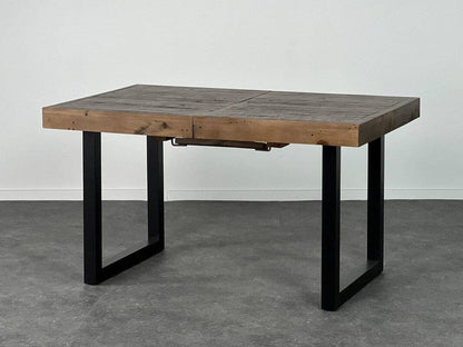 Table de salle à manger extensible Brooklyn (140 cm - 180 cm) et chaises de salle à manger grises Dallas