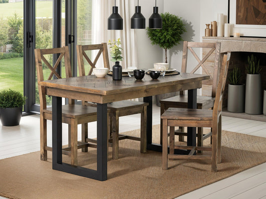 Table de salle à manger fixe Tulsa Dark 135 cm